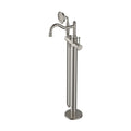 Tapware Modern National Montpellier Freestanding Bath Mixer Style: With Handshower Colour: Pvd Brushed Nickel Place & Palette