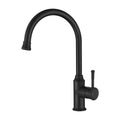 Tapware Modern National Montpellier Kitchen Mixer Shape: Gooseneck Colour: Electroplated Matte Black Place & Palette