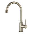 Tapware Modern National Montpellier Kitchen Mixer Shape: Gooseneck Colour: Pvd Brushed Nickel Place & Palette