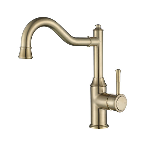 Tapware Modern National Montpellier Kitchen Mixer Shape: Shepherd's Crook Colour: Pvd Brushed Bronze Place & Palette