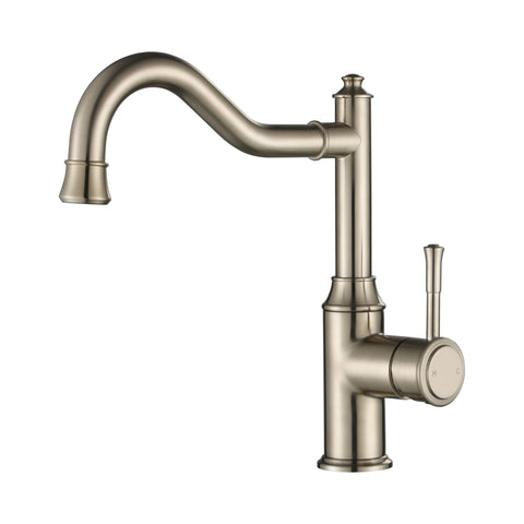 Tapware Modern National Montpellier Kitchen Mixer Shape: Shepherd's Crook Colour: Pvd Brushed Nickel Place & Palette