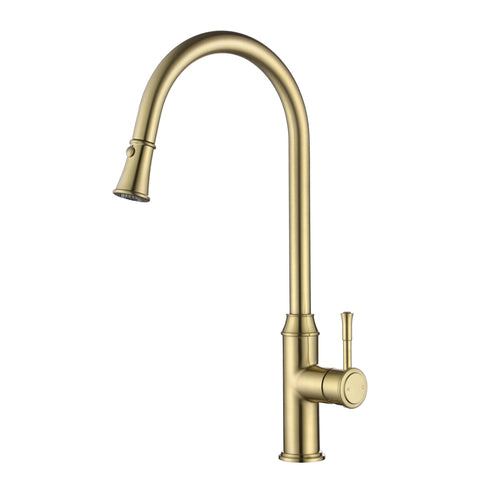 Tapware Modern National Montpellier Pull Out Kitchen Mixer Colour: Pvd Brushed Bronze Place & Palette