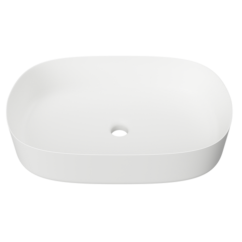 Myrtle Ceramic Basin 550mm-Basins-Timberline-White Matte-place-and-palette