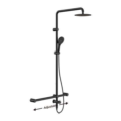 Mecca Care 32mm T-Bar Grab Rail Twin Shower - Place & Palette