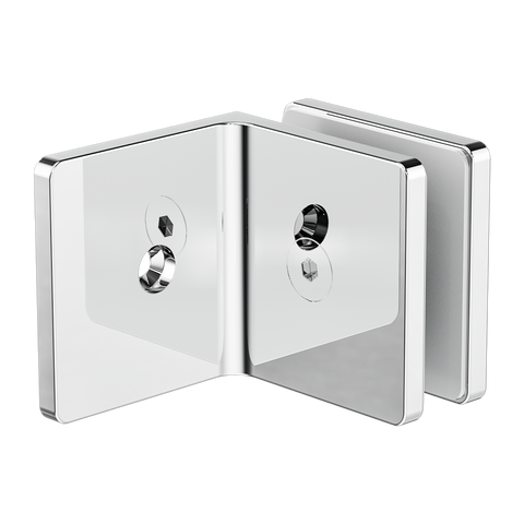 90 Degree Glass To Wall Bracket 10mm Glass