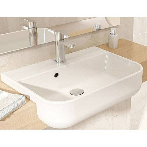 Basins Turner Hastings Narva Semi Recessed Basin Colour: White Gloss Place & Palette