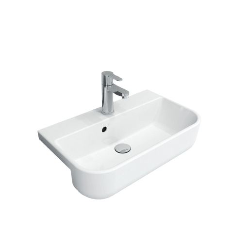 Basins Turner Hastings Narva Semi Recessed Basin Colour: White Gloss Place & Palette