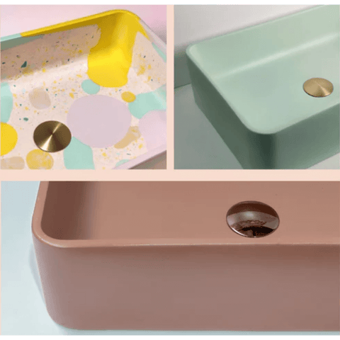 Basins Bramstone Nimbus Basin Colour: Soft Seafoam - Pastel Mint Finish: Satin Place & Palette