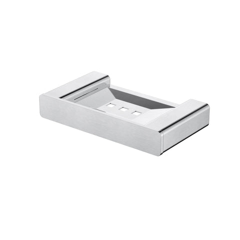 Nova Soap Dish-Accessories-Modern National-Electroplated 
Brushed Chrome-place-and-palette