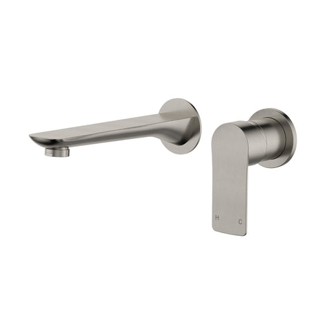 Tapware Modern National Nova Wall Combination Colour: Pvd Brushed Nickel Place & Palette