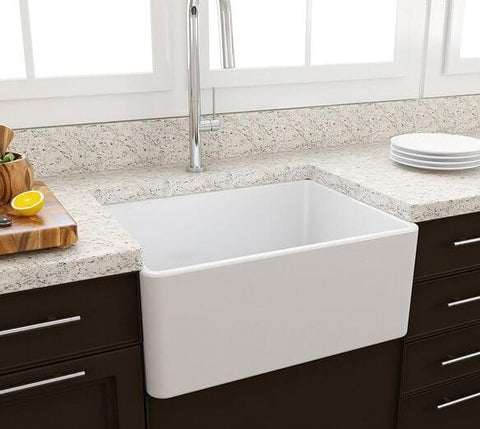 Basins Turner Hastings Novi Fireclay Butler Sink Size: 50x46 Colour: Gloss White Overflow: With Overflow Place & Palette