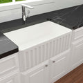 Basins Turner Hastings Novi Fireclay Butler Sink Size: 50x46 Colour: Gloss White Overflow: With Overflow Place & Palette