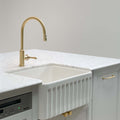 Basins Turner Hastings Novi Fireclay Butler Sink Size: 50x46 Colour: Gloss White Overflow: With Overflow Place & Palette