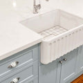 Basins Turner Hastings Novi Fireclay Butler Sink Size: 50x46 Colour: Gloss White Overflow: With Overflow Place & Palette