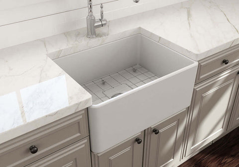 Basins Turner Hastings Novi Fireclay Butler Sink Size: 50x46 Colour: Gloss White Overflow: With Overflow Place & Palette