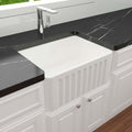 Basins Turner Hastings Novi Fireclay Butler Sink Size: 50x46 Colour: Gloss White Overflow: With Overflow Place & Palette