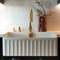 Basins Turner Hastings Novi Fireclay Butler Sink Size: 50x46 Colour: Gloss White Overflow: With Overflow Place & Palette