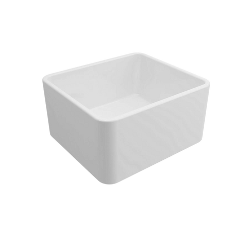 Basins Turner Hastings Novi Fireclay Butler Sink Size: 50x46 Colour: Gloss White Overflow: With Overflow Place & Palette