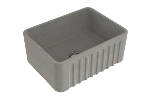 Basins Turner Hastings Novi Fireclay Butler Sink Size: 60x46 Colour: Concrete Look Overflow: With Overflow Place & Palette