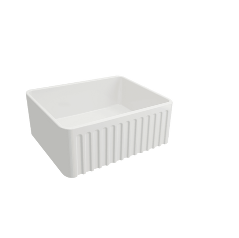 Basins Turner Hastings Novi Fireclay Butler Sink Size: 60x46 Colour: Gloss White Overflow: With Overflow Place & Palette