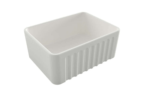 Basins Turner Hastings Novi Fireclay Butler Sink Size: 60x46 Colour: Matte White Overflow: With Overflow Place & Palette