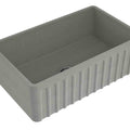 Basins Turner Hastings Novi Fireclay Butler Sink Size: 75x46 Colour: Concrete Look Overflow: With Overflow Place & Palette