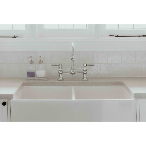 Basins Turner Hastings Novi Fireclay Double Butler Sink Colour: Gloss White Overflow: With Overflow Place & Palette