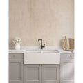 Basins Turner Hastings Novi Fireclay Double Butler Sink Colour: Gloss White Overflow: With Overflow Place & Palette