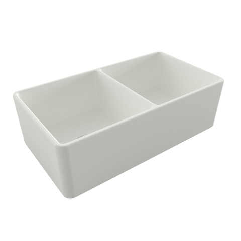 Basins Turner Hastings Novi Fireclay Double Butler Sink Colour: Gloss White Overflow: With Overflow Place & Palette