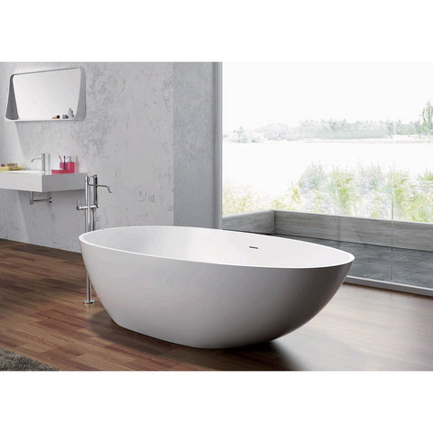 Baths Pietra Bianca Olivia Bath Colour: Malibu Solid Size: 1600x800x540 Place & Palette