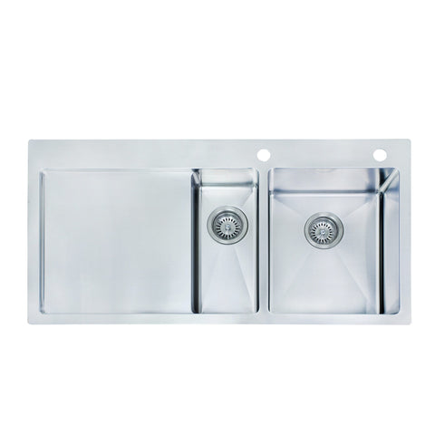 Basins Modern National One & Quarter Bowl Sink Colour: Stainless Steel Place & Palette