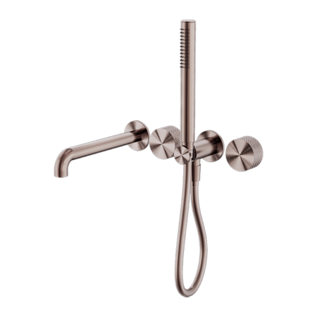 Showers Nero Opal Progressive Shower System Separate Plate With Spout Colour: Brushed Bronze Size: 230mm Place & Palette