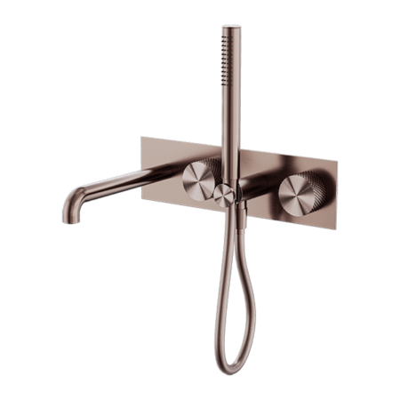 Showers Nero Opal Progressive Shower System With Spout Colour: Brushed Bronze Size: 230mm Place & Palette