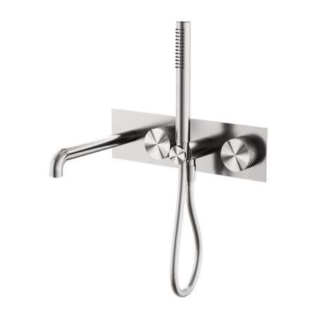 Showers Nero Opal Progressive Shower System With Spout Colour: Brushed Nickel Size: 230mm Place & Palette