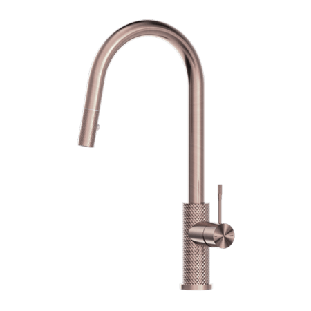 Tapware Nero Opal Pull Out Sink Mixer With Vegie Spray Function Colour: Brushed Bronze Place & Palette