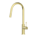 Tapware Nero Opal Pull Out Sink Mixer With Vegie Spray Function Colour: Brushed Gold Place & Palette