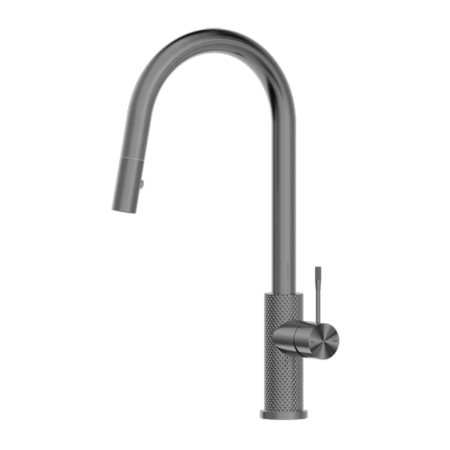 Tapware Nero Opal Pull Out Sink Mixer With Vegie Spray Function Colour: Graphite Place & Palette