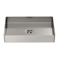 Basins Nero Opal Rectangle Stainless Steel Basin Colour: Brushed Nickel Place & Palette