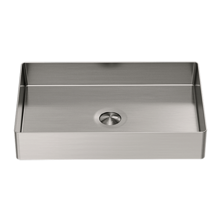 Basins Nero Opal Rectangle Stainless Steel Basin Colour: Brushed Nickel Place & Palette