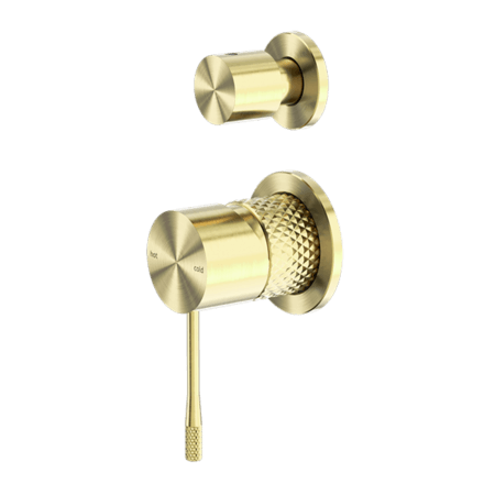 Showers Nero Opal Shower Mixer With Divertor Separate Plate Colour: Brushed Gold Place & Palette