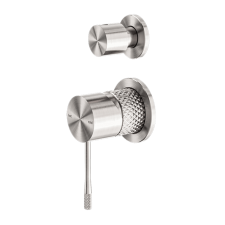 Showers Nero Opal Shower Mixer With Divertor Separate Plate Colour: Brushed Nickel Place & Palette