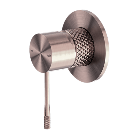 Showers Nero Opal Shower Mixer With Plate Colour: Brushed Bronze Plate Size: 80mm Place & Palette