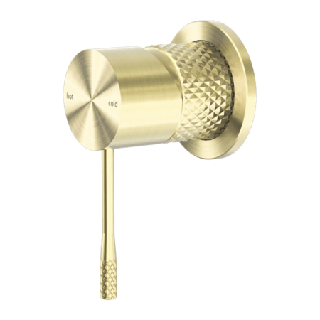 Showers Nero Opal Shower Mixer With Plate Colour: Brushed Gold Plate Size: 60mm Place & Palette