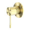 Showers Nero Opal Shower Mixer With Plate Colour: Brushed Gold Plate Size: 80mm Place & Palette