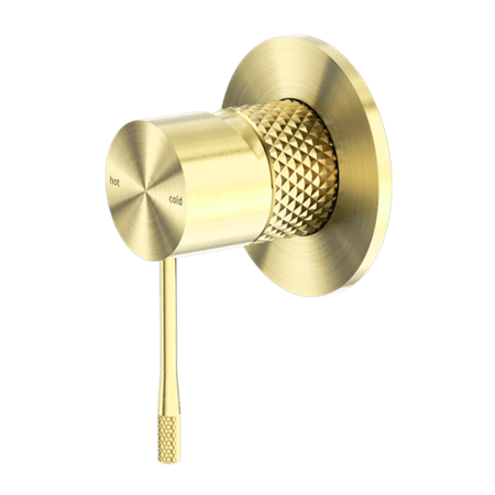 Showers Nero Opal Shower Mixer With Plate Colour: Brushed Gold Plate Size: 80mm Place & Palette