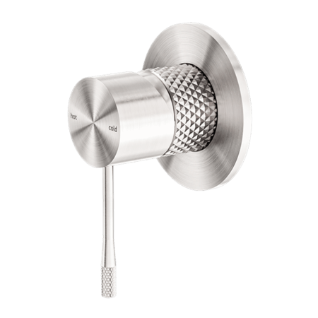 Showers Nero Opal Shower Mixer With Plate Colour: Brushed Nickel Plate Size: 80mm Place & Palette