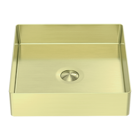 Basins Nero Opal Square Stainless Steel Basin Colour: Brushed Gold Place & Palette