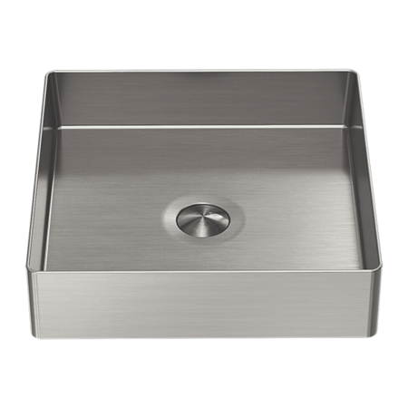 Basins Nero Opal Square Stainless Steel Basin Colour: Brushed Nickel Place & Palette