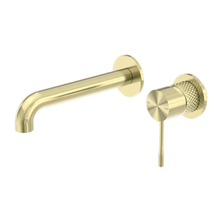 Tapware Nero Opal Wall Basin/Bath Mixer Separate Back Plate Colour: Brushed Gold Size: 260mm Place & Palette