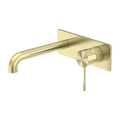 Tapware Nero Opal Wall Basin/Bath Mixer Colour: Brushed Gold Size: 260mm Place & Palette